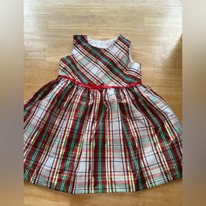 Bonnie baby holiday dress girls 24 months plaid  red white gold
